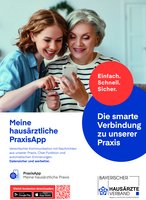 Wartezimmer-Plakat zur PraxisApp